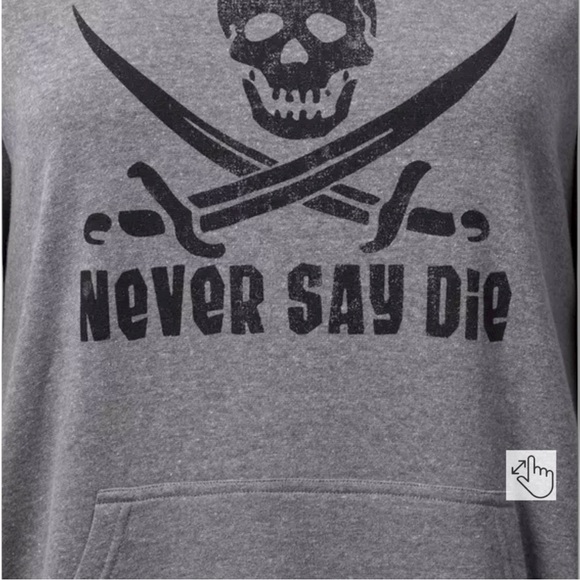 Torrid Gray Graphic Hoodie- The Goonies Never Say Die- Size 5 - Picture 6 of 8